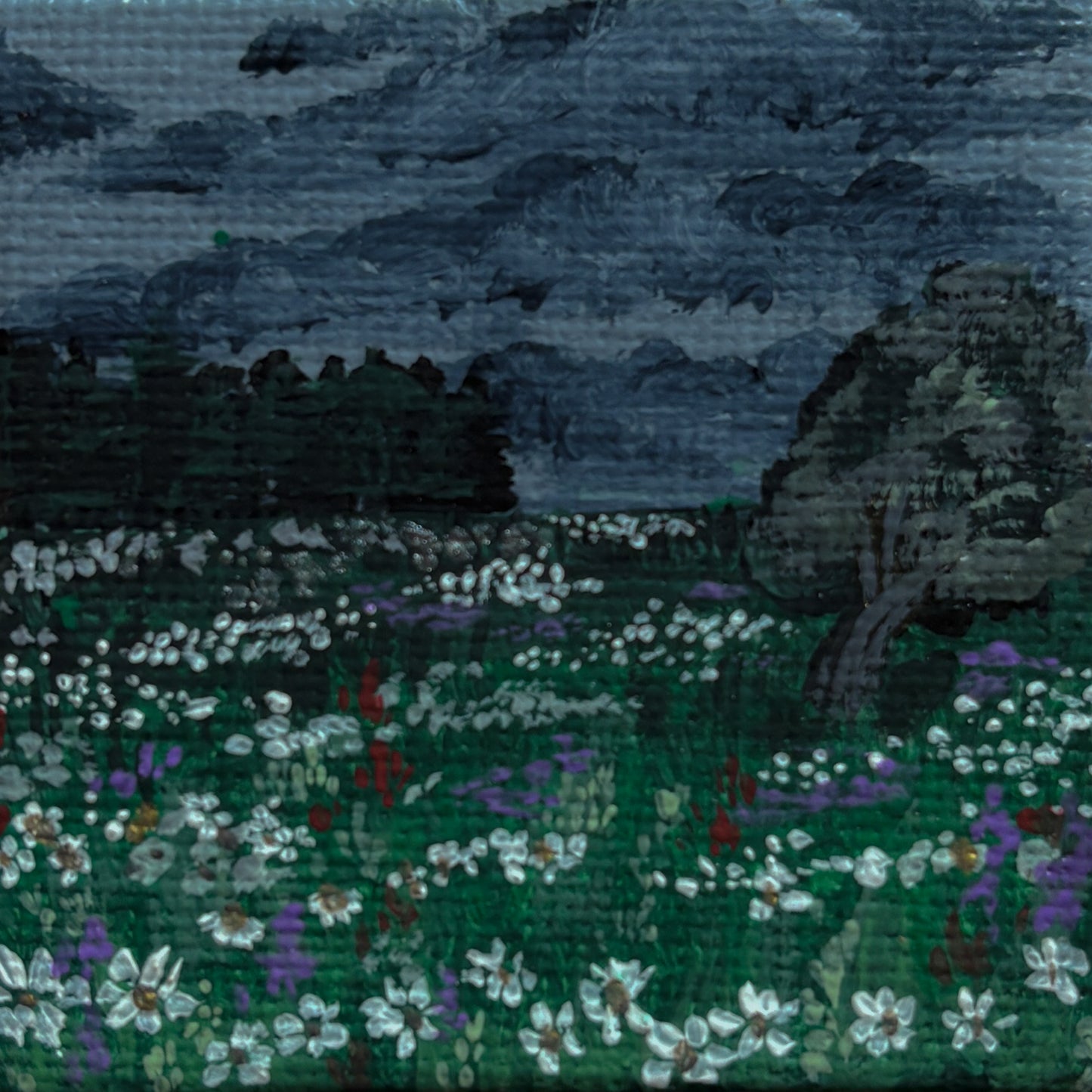 “After Dark” Collection, 6PC 2x2 Inch Original Painting