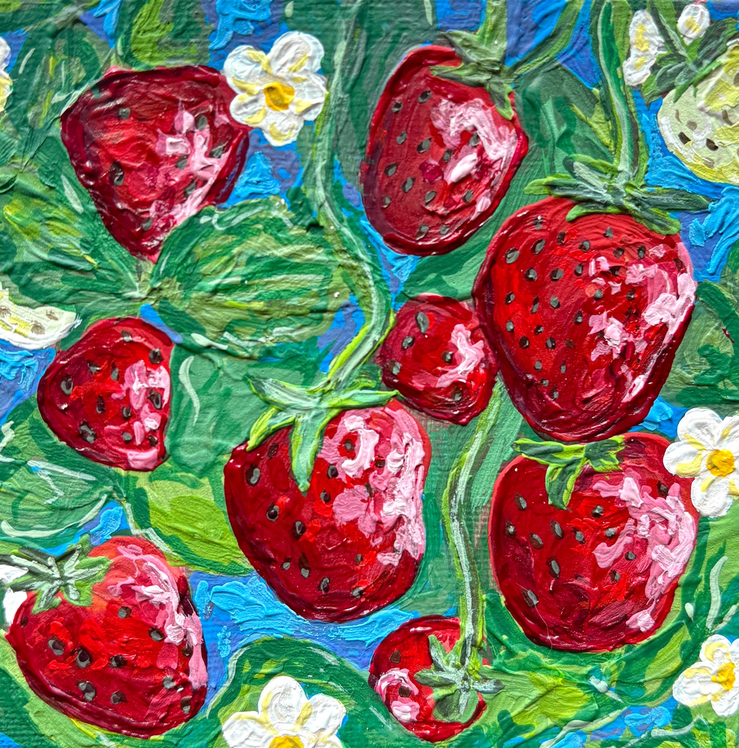 Strawberry Fields, 4x4 Inch