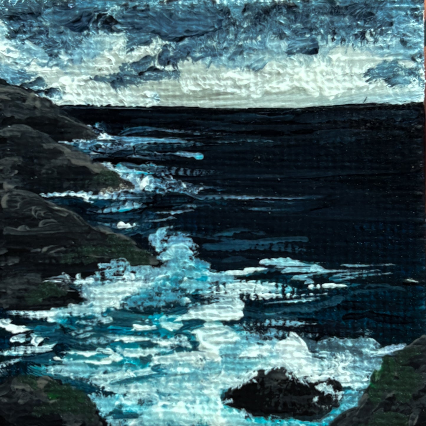 “After Dark” Collection, 6PC 2x2 Inch Original Painting