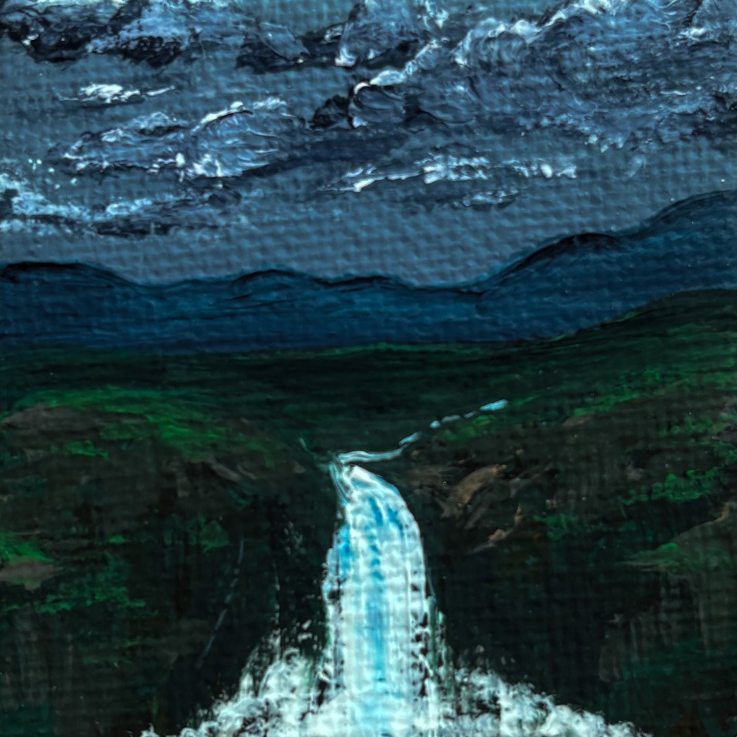 “After Dark” Collection, 6PC 2x2 Inch Original Painting