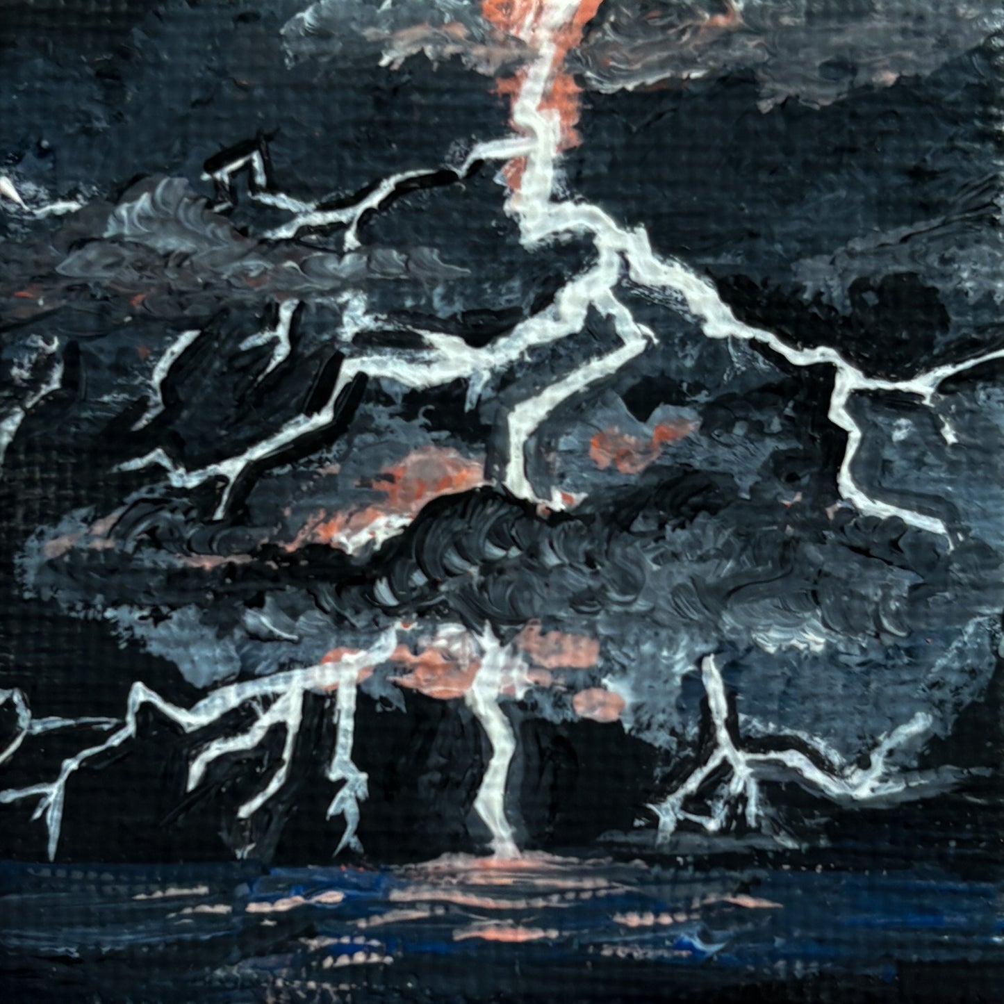 “After Dark” Collection, 6PC 2x2 Inch Original Painting